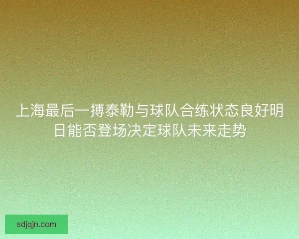 上海最后一搏泰勒与球队合练状态良好明日能否登场决定球队未来走势